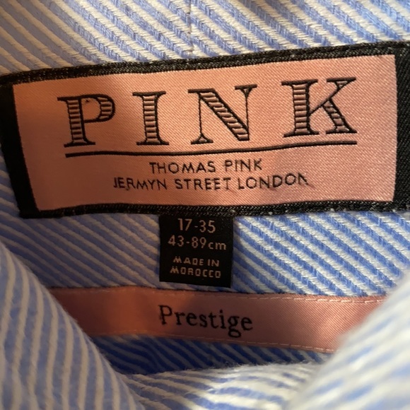 Thomas Pink Men’s Long Sleeve Shirt, Sz 17-35 - Picture 5 of 7